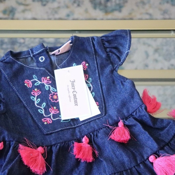 Juicy Couture Embroidered Denim 2 Piece Set - Picture 3 of 4